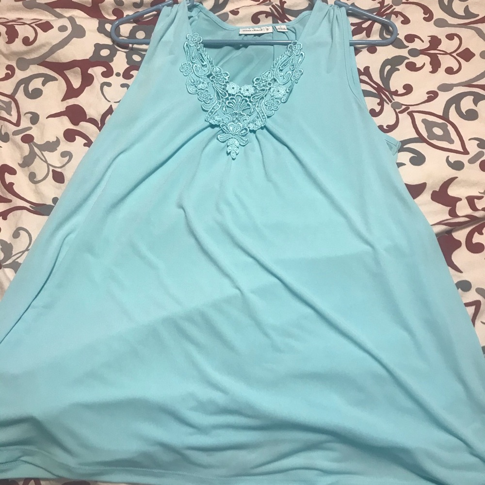 Susan Graver baby blue tank